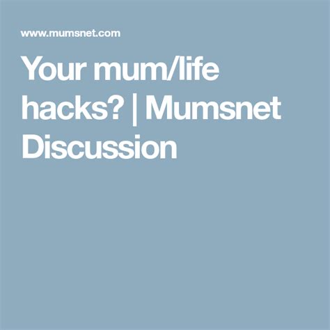 mumsnet forum